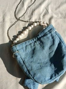 Blue Bow Clutch