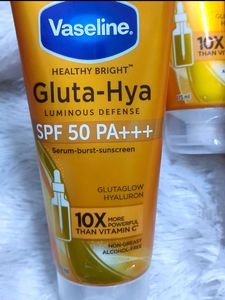 Vaseline Gluta Hya - Antioxidant SPF 50 PA+++ Sunscreen for Face &amp; Body | Glutathione &amp; Hyaluronic Acid infused Sunscreen 175 ML