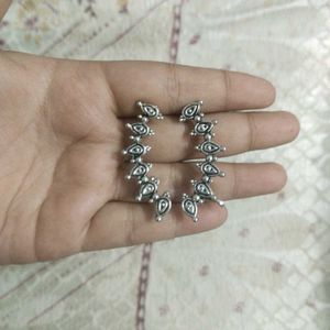 Silver Oxidized Earrings