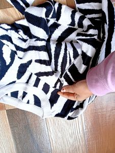 Zebra Print Knit Sweater