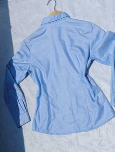 Y2K Light Blue Fitted Shirt