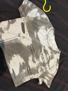 Abstract Print Crop Top