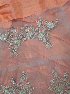 New Saree!! With Netted Blouse Piece