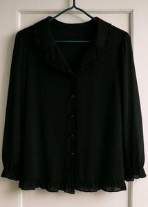 Black Ruffle Top *Clearance*