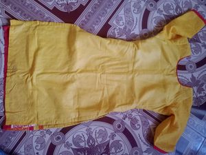 Yellow Embroidered Kurta