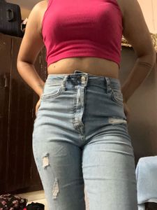Ripped Light Wash Jeans