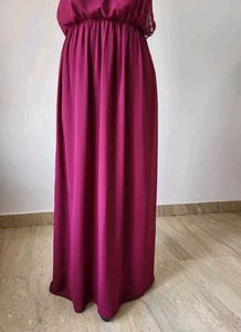 Elegant Magenta Maxi Dress