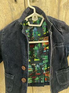 Boys Navy Blue Corduroy Blazer