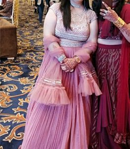 Peach Lehnga