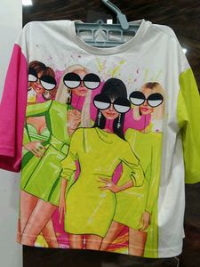 Graphic Tee - Colorblock Sleeves