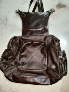 Vintage Brown Leather Shoulder Bag