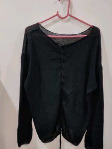 Stylish Black Knit Top