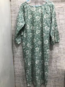 Green Floral Kurta
