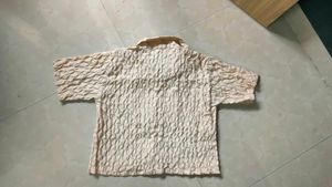 Textured Short Sleeve Top
