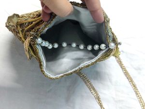 Sequin Beaded Drawstring Pouch