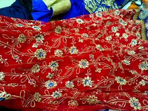 Red And Blue Gown Ethnic(Ramzan Clearance Sale)