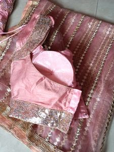 Beautiful Peach Pink Lahenga