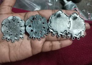 Black Polish Afgani Earrings