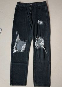 Ripped Black Wash Jeans