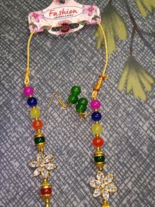 Colorful Beaded Necklace &amp; Earring Set