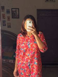 Floral Print Tunic Kurta