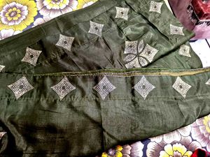 Silk Blend Olive Colour Saree