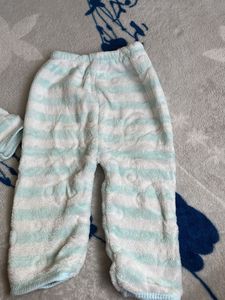 baby cord set 3-9months green white strips