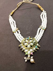 stylish✨ Pearl Necklace Set🤍🎀