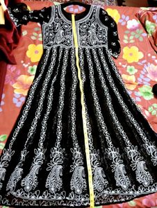 Chikankari A Line Kurti