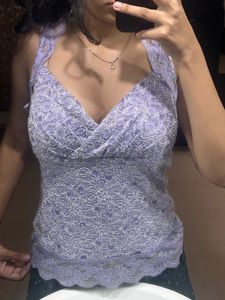 lace Lilac top with beautiful work
