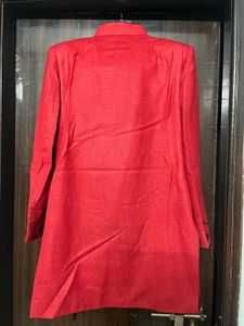 Red Sherwani Coat And Salwar
