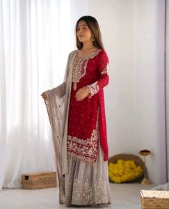 Elegant Red Kurta Set