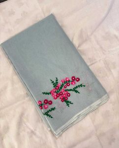 hand embroidery kotta doriya saree