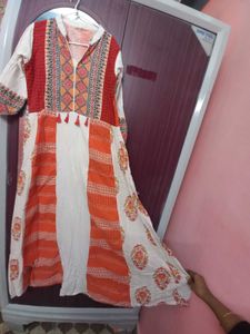 Cotton Printed Long Women Kurta