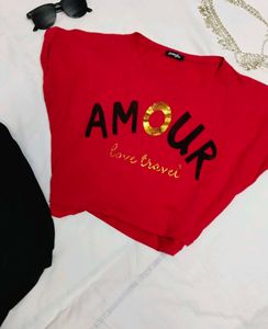Red Graphic Crop Top 🍒