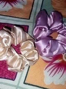 solid hair scrunchies