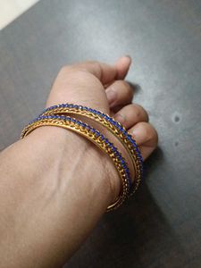Blue and Gold Bangle Set