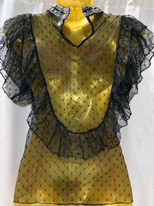 Elegant Black Ruffle Top