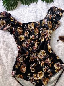 Floral Velvet Bodysuit