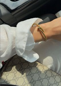 Gold Nail Bangle
