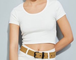 White Cropped T-Shirt