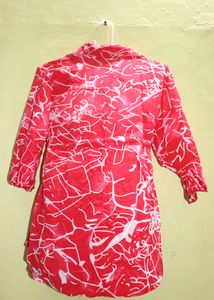 Buttoned Cinched Waist Top