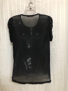 Ivmee Black Short Sleeve Net Top