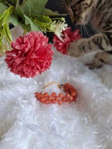 Coral Bead Bracelet