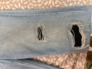 Ripped Wide Leg Jeans + Top Combo