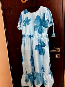 Blue Floral Summer Dress