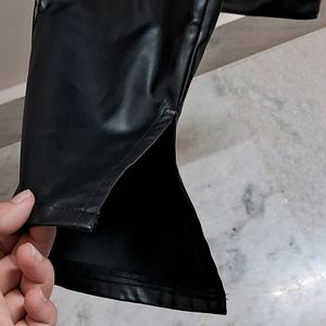 Flared Skinny Leather Pants