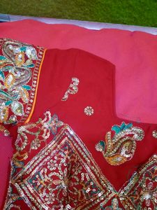 Enchanted Green Designer Saree With Intricate Emb.