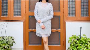 Elegant teddy coat Lace Dress