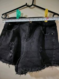 Ripped Black Shorts